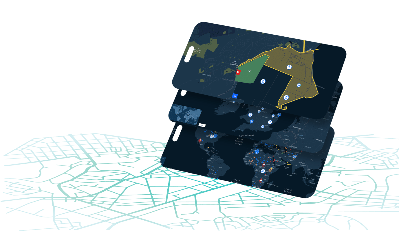 restrata connected resilience engine global map screens
